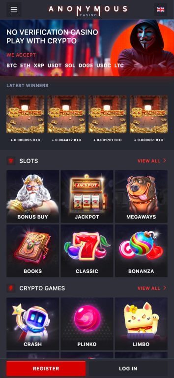 CryptoCasino.CC Home Page