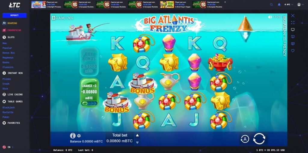 Big Atlantis Frenzy Screenshot