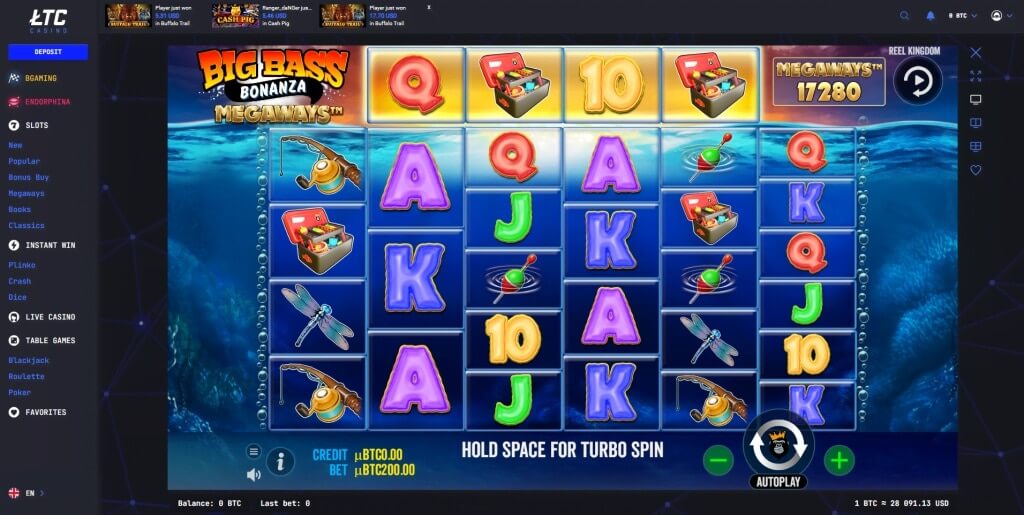 Big Bass Bonanza Megaways Screenshot
