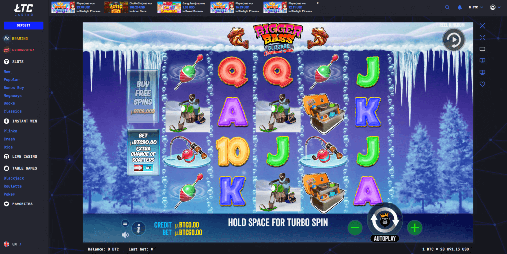 Bigger Bass Blizzard - Christmas Catch Screenshot