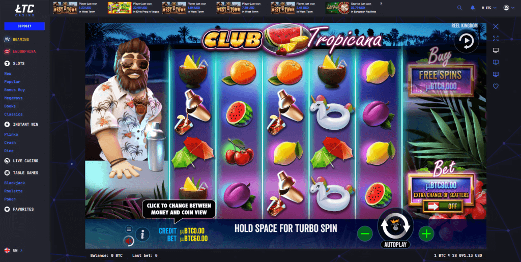 Club Tropicana Screenshot