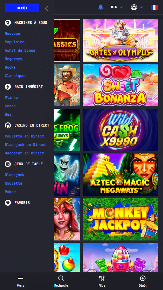 Comment déposer dans un casino Bitcoin avec une carte bancaire via Changelly